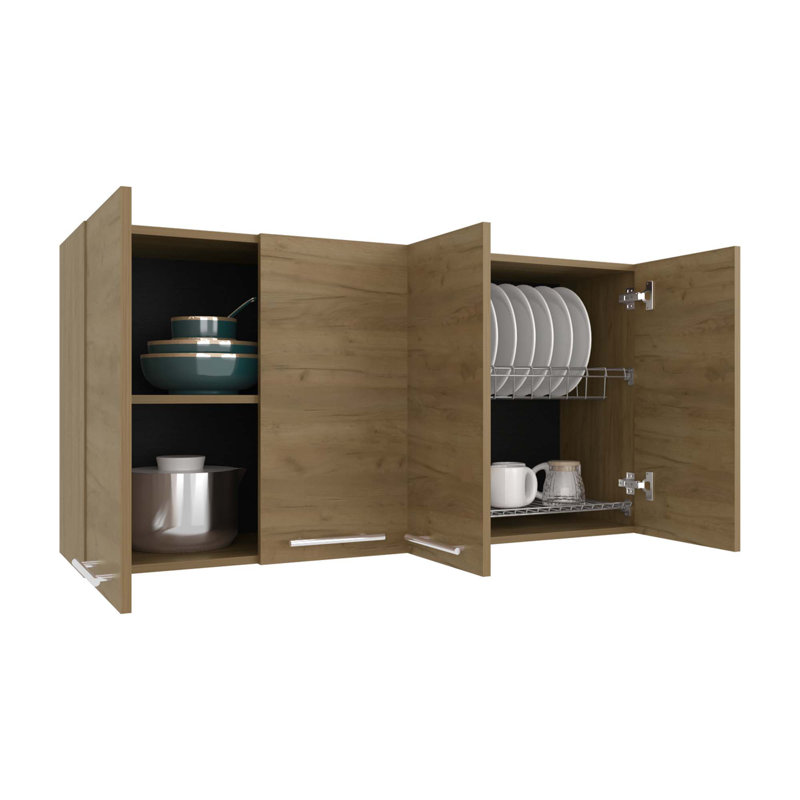 Armoire murale 120, quatre portes, deux armoires, deux tablettes