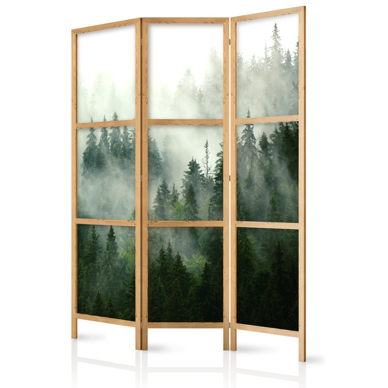 135 cm W x 171 cm H 3 - Panel Solid Wood Folding Room Divider