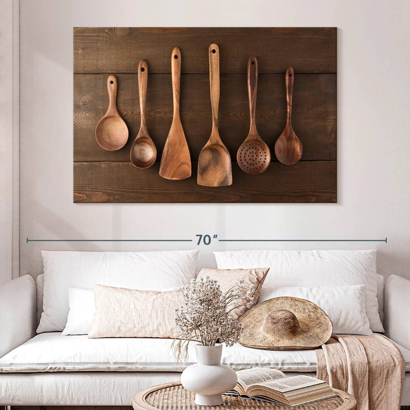Senne Wooden Kitchen Utensils, 34" H x 51" W