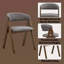 Ensemble de 2 chaises d'appoint Keiki en tissu gris et finition noyer
