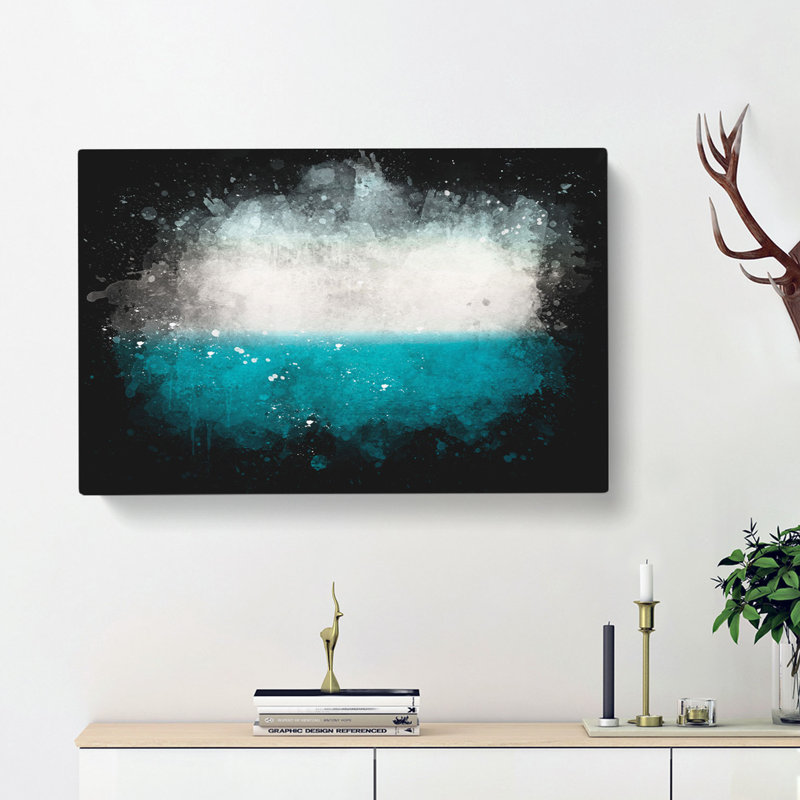 Sky On Top Of The Ocean - Wrapped Canvas Painting, 40cm H x 60cm W x 3cm D