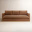 Bobbi 87' Genuine Leather Upholstered Sofa