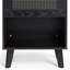 Black Rattan Black Rattan Bedside Table