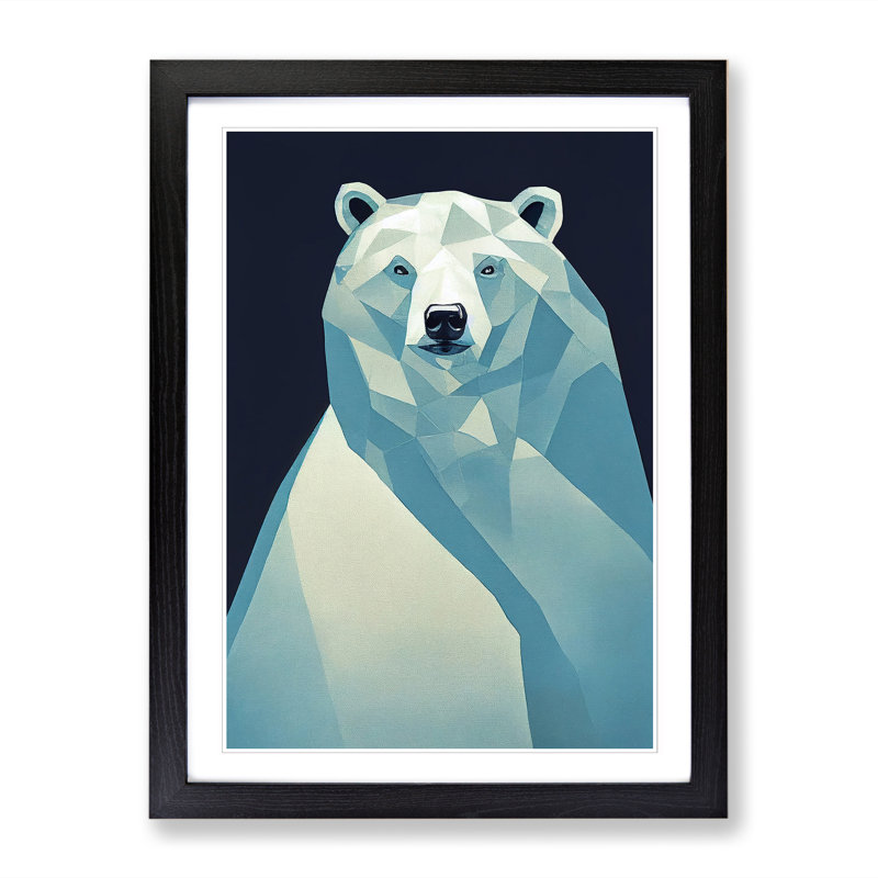 Polar Bear Contemporary Vol.1 - Framed Print, Walnut, 46cm H x 34cm W x 2cm D