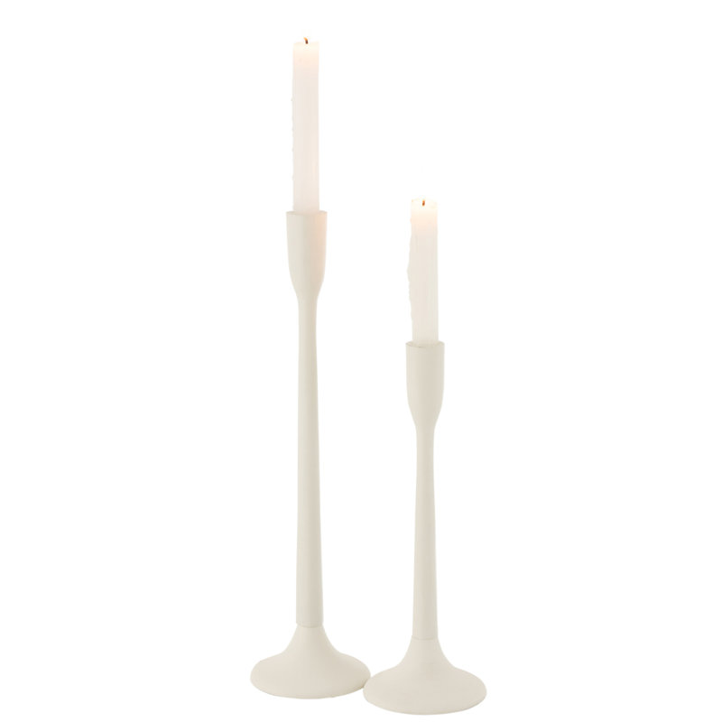 Cozy Metal Tabletop Tealight Holder, 40.5cm H x 10cm W x 10cm D, White