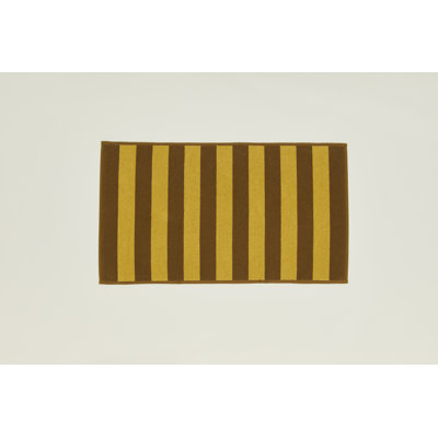 Simple Striped 100% Cotton Bath Mat