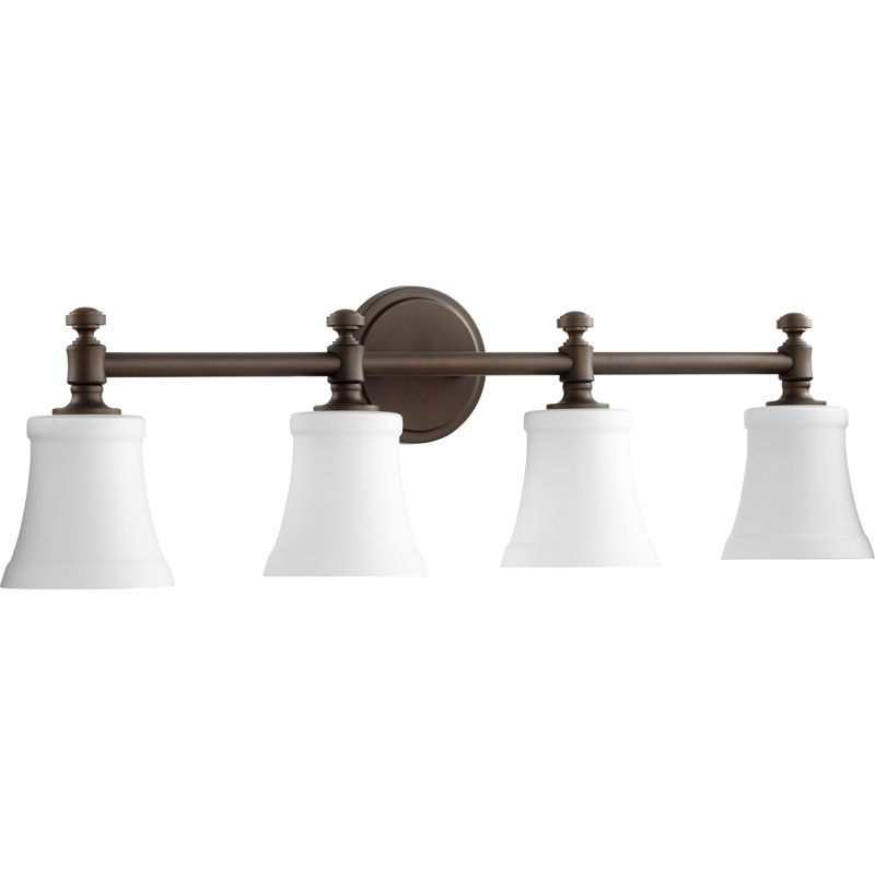 Lynette 4 - Light Dimmable Vanity Light, Oiled Bronze, White