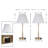 Ensemble de deux lampes de table Everlow Quinn en laiton antique Marlow