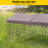 Chicken Coop 88" Metal Chicken Run With Waterproof Cover Chicken House