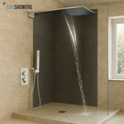 Rain Dual Shower Head with 2.5 GPM Flow Rate and Chrome Finish for Modern Bathrooms