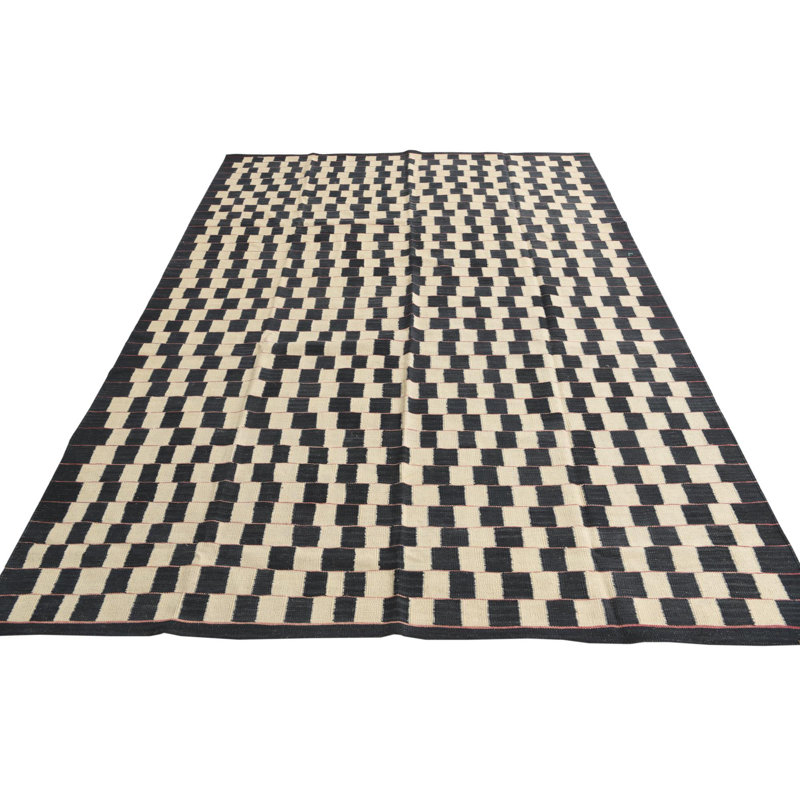 Tapis noir et blanc Ousley