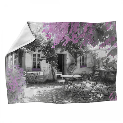 Jeté en molleton Cafe Patio - Jetés d'extérieur pour canapés ou lits