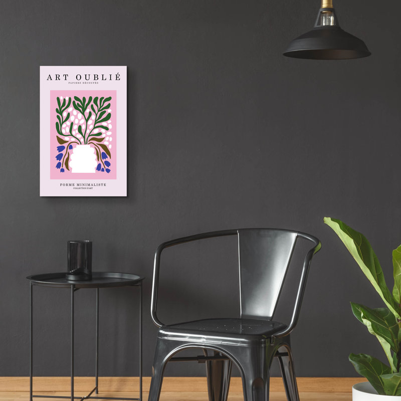 Art mural en verre Winston Porter «Periwinkle Flowers» par Design Fabrikken, H 24 po x l 16 po