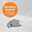 Superio String Microfiber Mop with Heavy-Duty 3-Part Stainless Steel Handle & Hanging Loop - Replacement Head for Hardwood Floors - Durable Cleaning Tool, Grey