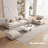 White 100% Polyester Modular Sofa cushion couch-109305695-109305700