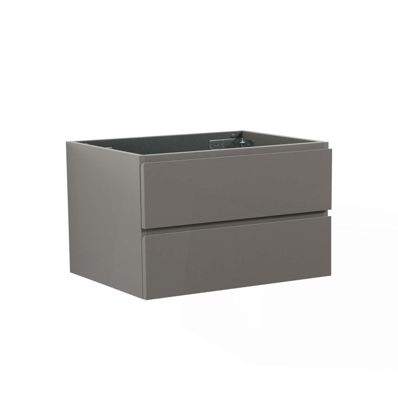 Armoire murale sans lavabo, avec deux tiroirs, pré-assemblée, Gris
