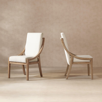 Ensemble de 2 chaises de salle à manger rembourrées à dossier haut Lennox