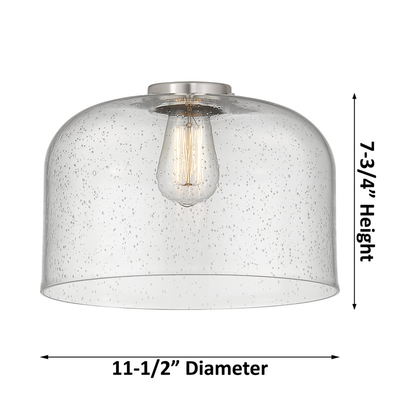 Ballston Urban Bell - 1 Light 12" Stem Hung Mini Pendant, No Bulb Included, Seedy, Matte Black