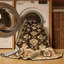 Tapis brun lavable à la machine-952163401