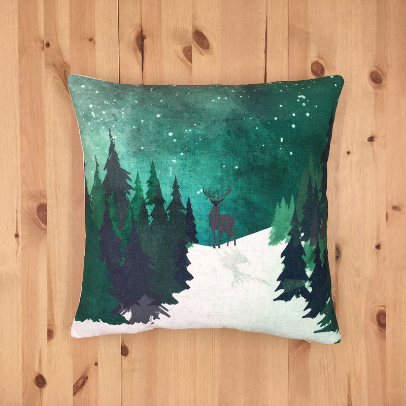 Linen Throw Pillow, Feather