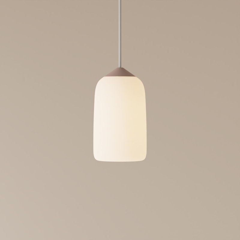 Goby Pendant Light, White, Cobalt, 18" H x 9" W x 5.25" D