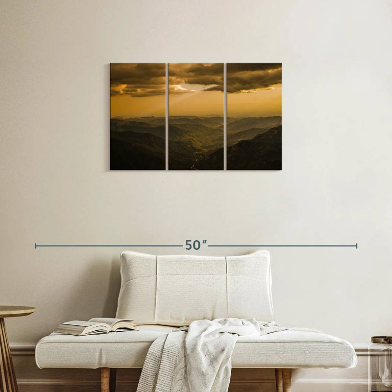 Alvord, coucher de soleil séquoia nuageux, H 20 po x l 33 po