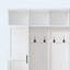 Arbre d'entrée 55 "avec banc de rangement, tablettes réglables et 6 crochets, blanc-128525088
