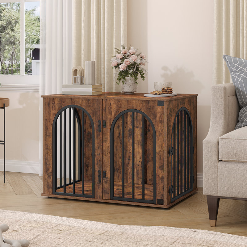 Pet Crate, Rustic Brown