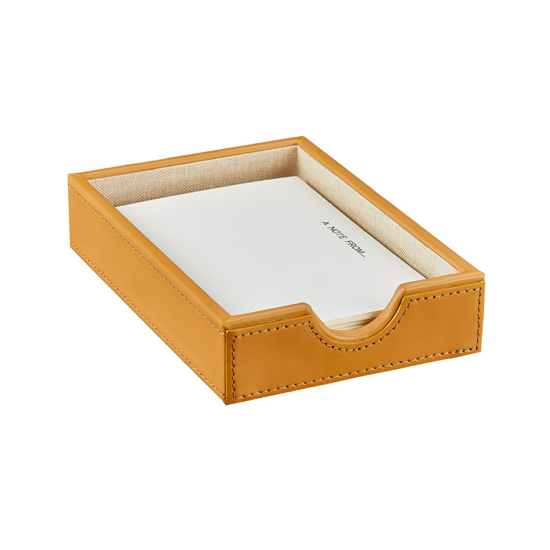 Leather Memo Tray, Tan