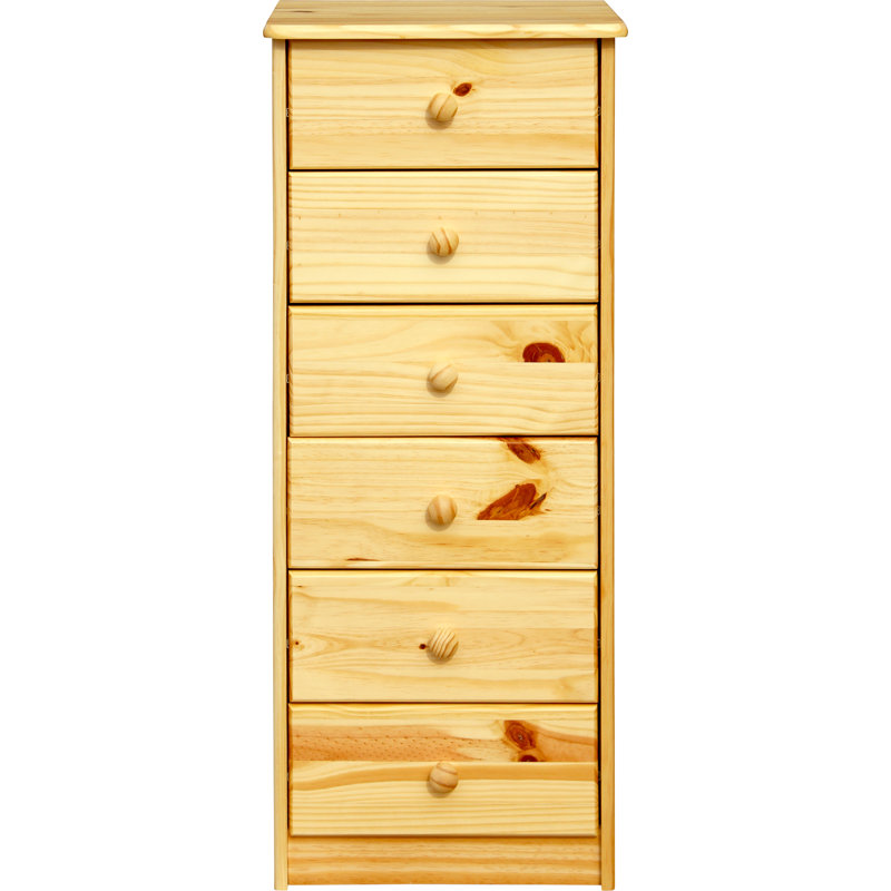 Adamsdale Solid Wood 43cm W 6 - Drawer Chest of Drawers