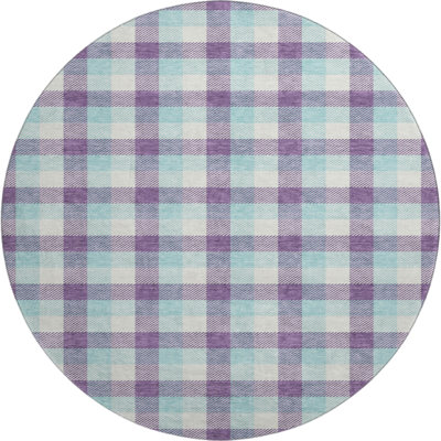 Premium Machine Washable Crumley AMF1053 Plaid Rug