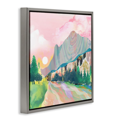 Mystic Canyon dans un cadre flottant pastel, design par Mia Charro