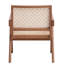 Fauteuil d'appoint beige et naturel