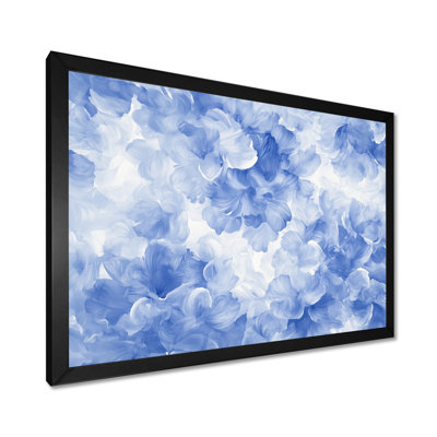 «Aqua Velvet Daisies Flower Flow I» - impression murale marguerites