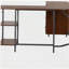 Bureau en L avec rangement en L, noyer