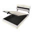 EU Double & Kingsize Smart Velvet Ottoman Storage Bed with Charging Ports, Upholstered Tufted Bed Frame with App-Controlled RGB LED Headboard & Lift Up Storage, Beige/Grey-486170914-486170909