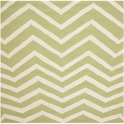 Sanyla Hand Tufted Wool Chevron Rug