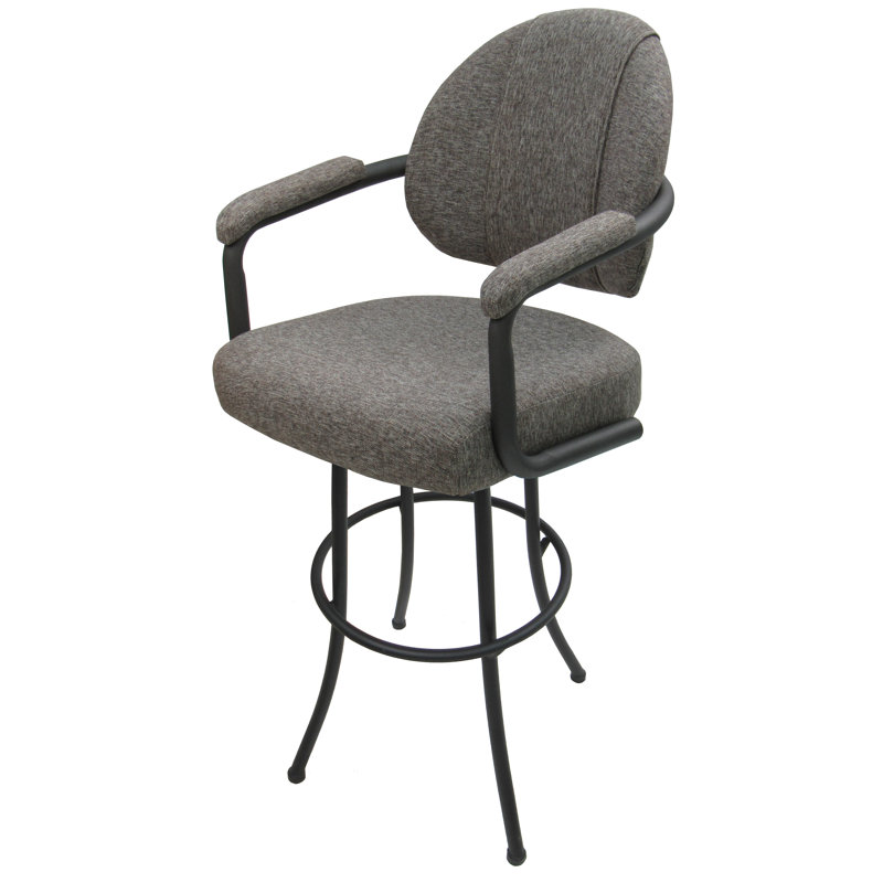 Comptoir pivotant, bar et très grand tabouret Vickky, Gris, Gris, Tabouret de bar (siège d'une hauteur de 30 po)