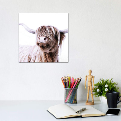 Highland Cattle Frida I Square by Monika Strigel - Wrapped Canvas Print
