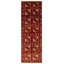 Tapis de couloir unique en laine de style années 1990 4 pi 3 po x 13 pi Hellene