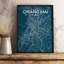 Chiang Mai City Map - No Frame Print-612776633