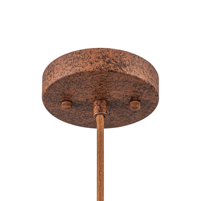 1-Light Industrial Angled Dome Shade Pendant Light
