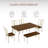 6 - Person Four Leg Dining Set-340479965-340479964-340479967