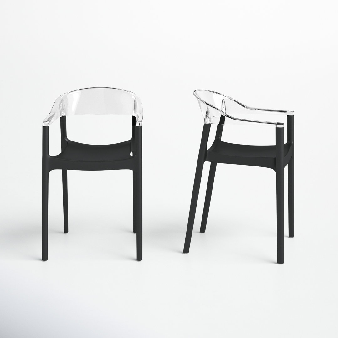 Stella Outdoor Stacking Dining Armchair (Set of 2) AllModern 