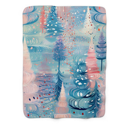 Pastel Pines - 1 Piece Premium Blanket