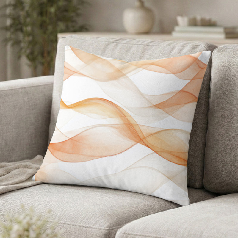 Coussin abstrait - Coussin imprimé Terra, H 20 po x l 20 po