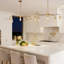 Lustre 5 lumières en laiton industriel moderne avec accoudoirs réglables Modern Kitchen