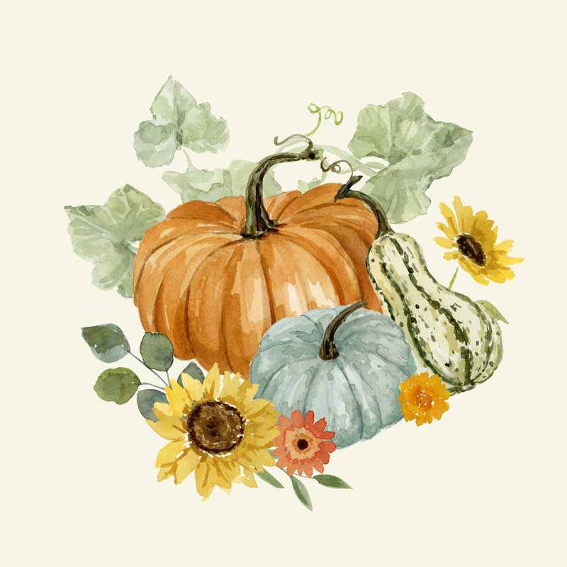 «Hello Autumn I» par Victoria Barnes, reproduction sur toile tendue, H 12 po x l 12 po x P 1,25 po