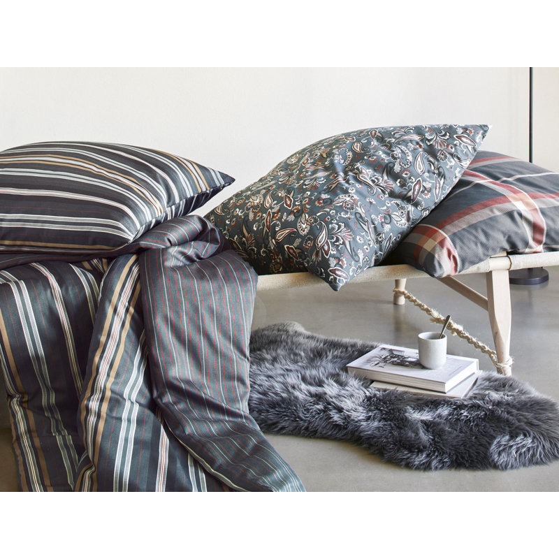 Sky 8421 Mako Satin Duvet Cover Set, 155 x 200cm - 1 Pillowcase ( 80 x 80cm), Blue
