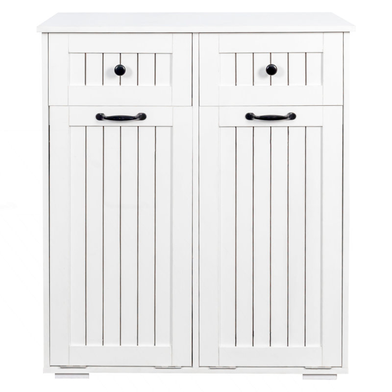 Laundry Cabinet With 2 Removable Baskets And 2 Drawers